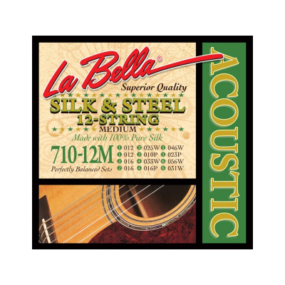 LA BELLA 710-12L Струны для 12-струнной гитары 10-51