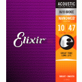 ELIXIR 11002 NANOWEB Струны для акустической гитары 10-47