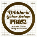 D'ADDARIO PB052 PHOSPHOR BRONZE Струна гитарная .052, ф. бронза