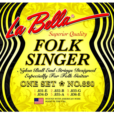 LA BELLA 830 FOLKSINGER Струны для классической гитары