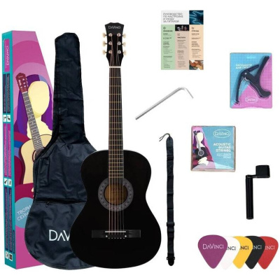 DAVINCI DF-50A BK PACK Акустическая гитара набор