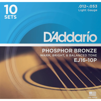 D`ADDARIO EJ16 Струны для акустической гитары 12-53