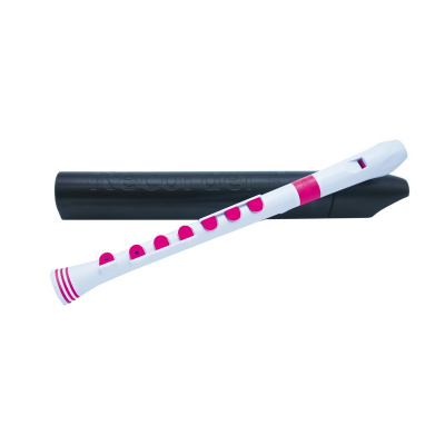 NUVO RECORDER+ WHITE/PINK WITH HARD CASE Блок-флейта сопрано G