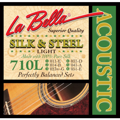 LA BELLA 710L Струны для акустической гитары 11-51