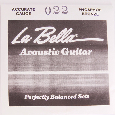 LA BELLA PW022 Отдельная струна, 022, фосфорная бронза