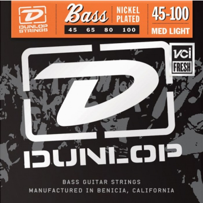 DUNLOP DBN45100 Струны для 4-струнной бас-гитары 45-100