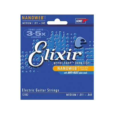 ELIXIR 12102 NANOWEB Струны для электрогитары 11-49
