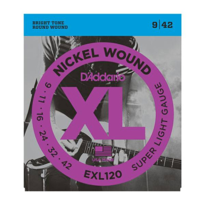 D`ADDARIO EXL120 XL NICKEL WOUND Струны для электрогитары 9-42