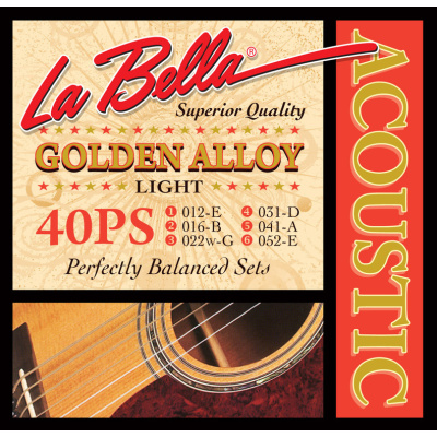 LA BELLA 40PS Струны для акустической гитары 12-52