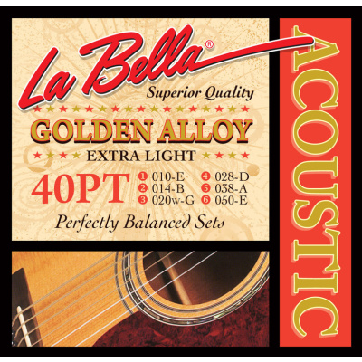 LA BELLA 40PT Струны для акустической гитары 10-50