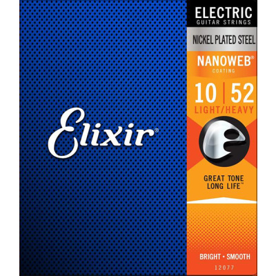 ELIXIR 12077 NANOWEB Струны для электрогитары 10-52
