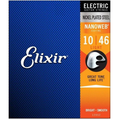 ELIXIR 12052 NANOWEB Струны для электрогитары 10-46