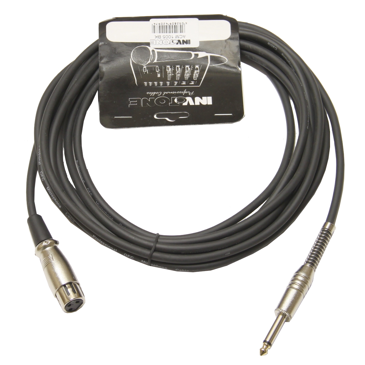 INVOTONE ACM1005/BK Кабель М6,3мм - XLRF,  5м