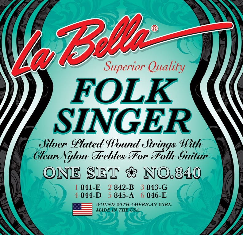 LA BELLA 840 FOLKSINGER Струны для классической гитары