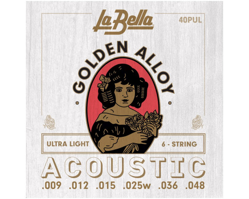 LA BELLA 40PUL Струны для акустической гитары 9-48