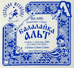 ГОСПОДИН МУЗЫКАНТ BA4/80 Струны для балалайки альт