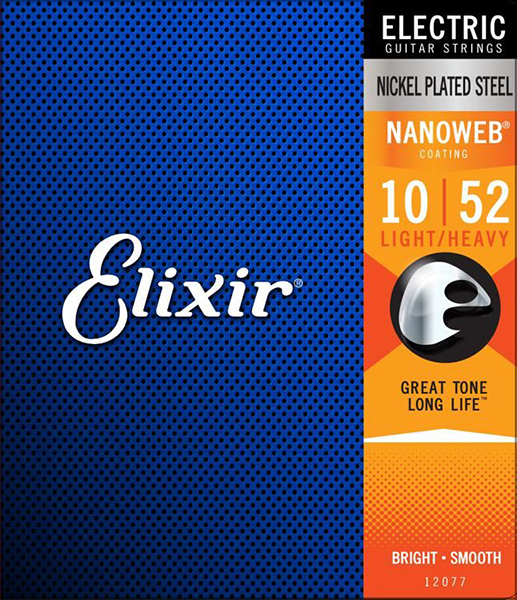ELIXIR 12077 NANOWEB Струны для электрогитары 10-52