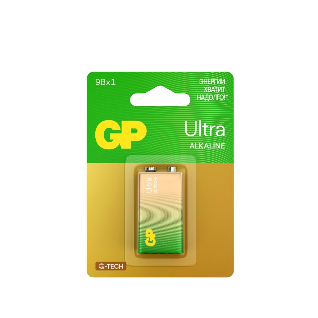 GP1604AUA21-5CRSBC1 Ultra Alkaline G-Tech Элемент питания "крона", алкалиновый