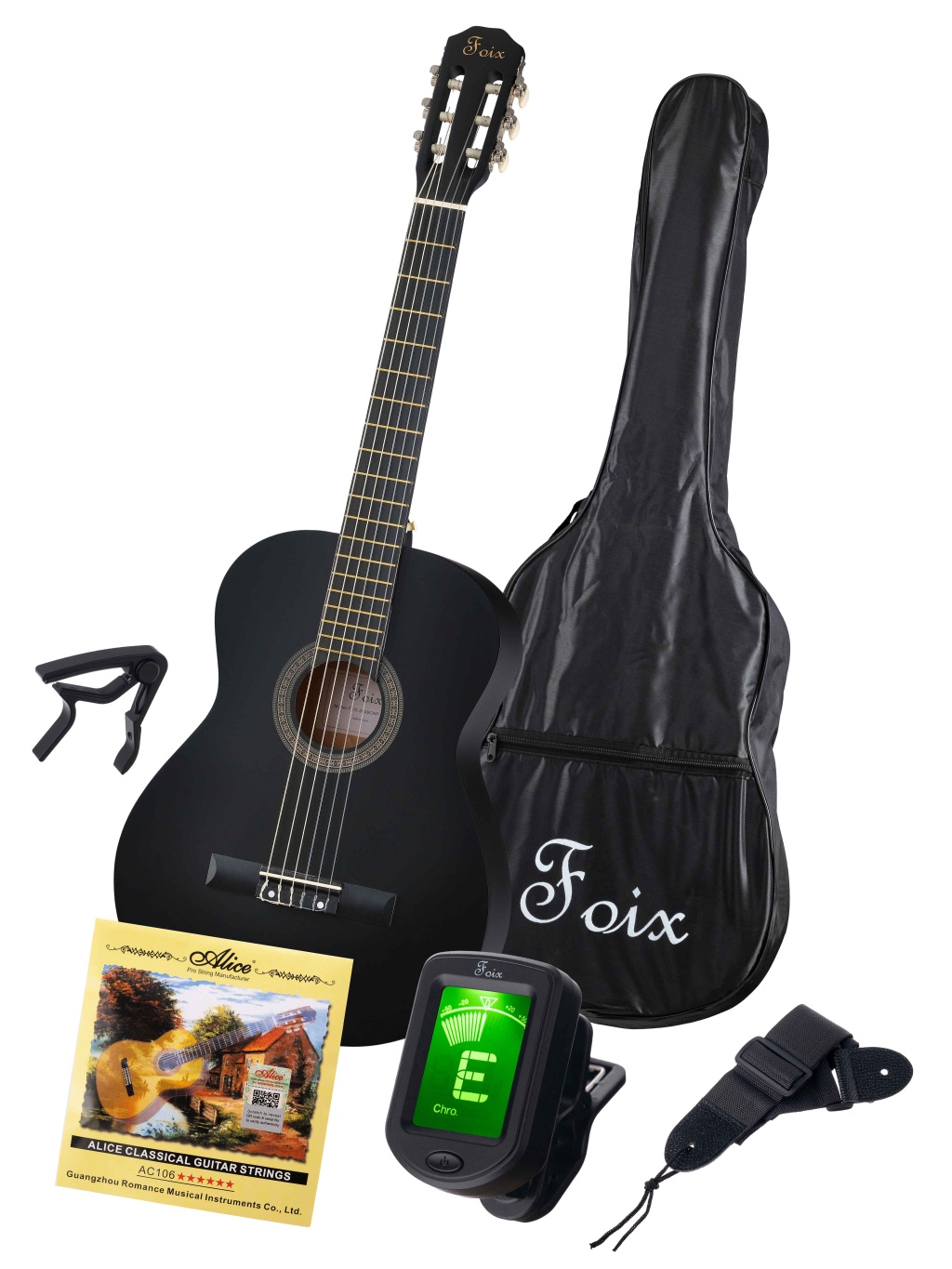FOIX FCG-2039CAP-BK-MAT Классическая гитара, набор