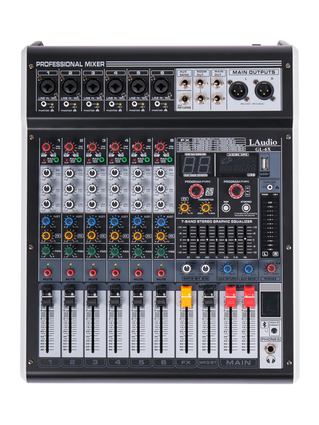 LAUDIO GL-6X Аналоговый микшерный пульт