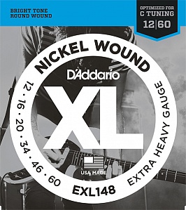 D`ADDARIO EXL148 XL NICKEL WOUND Струны для электрогитары 12- 60