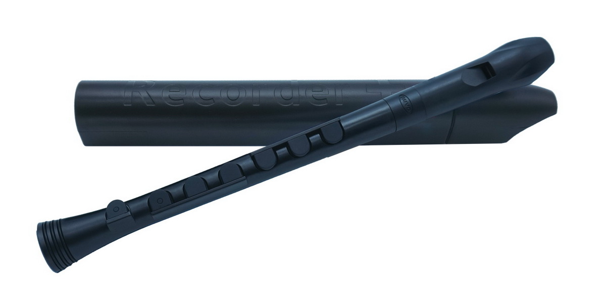 NUVO RECORDER+ BLACK/BLACK WITH HARD CASE Блок-флейта сопрано G