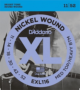 D`ADDARIO EXL116 XL NICKEL WOUND Струны для электрогитары 11-52