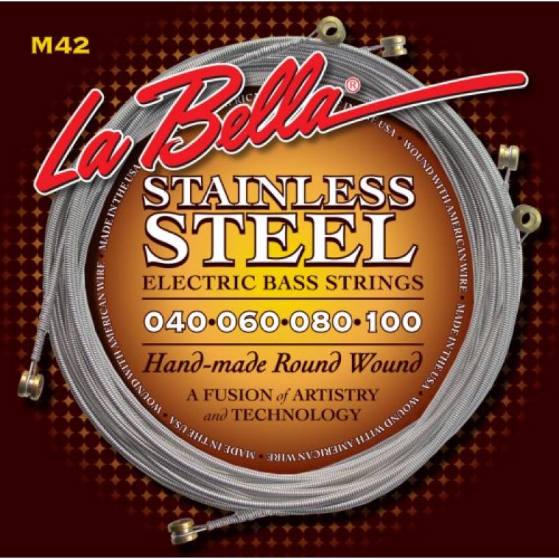 LA BELLA M42 Струны для 4-струнной бас-гитары 40-100