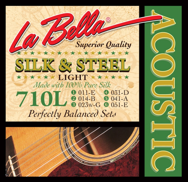 LA BELLA 710L Струны для акустической гитары 11-51