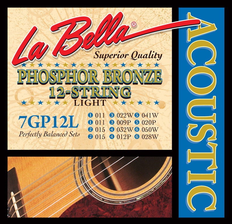 LA BELLA 7GP12L Струны для 12-струнной гитары 11-50